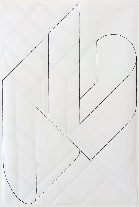 Untitled Drawing 50 , 2014, gouache and correction fluid on vellum, 36" x 24" 