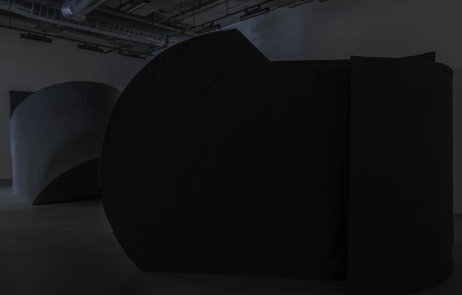 2 Volumes , 2016, fabric, Installation at Center Clark, Montreal