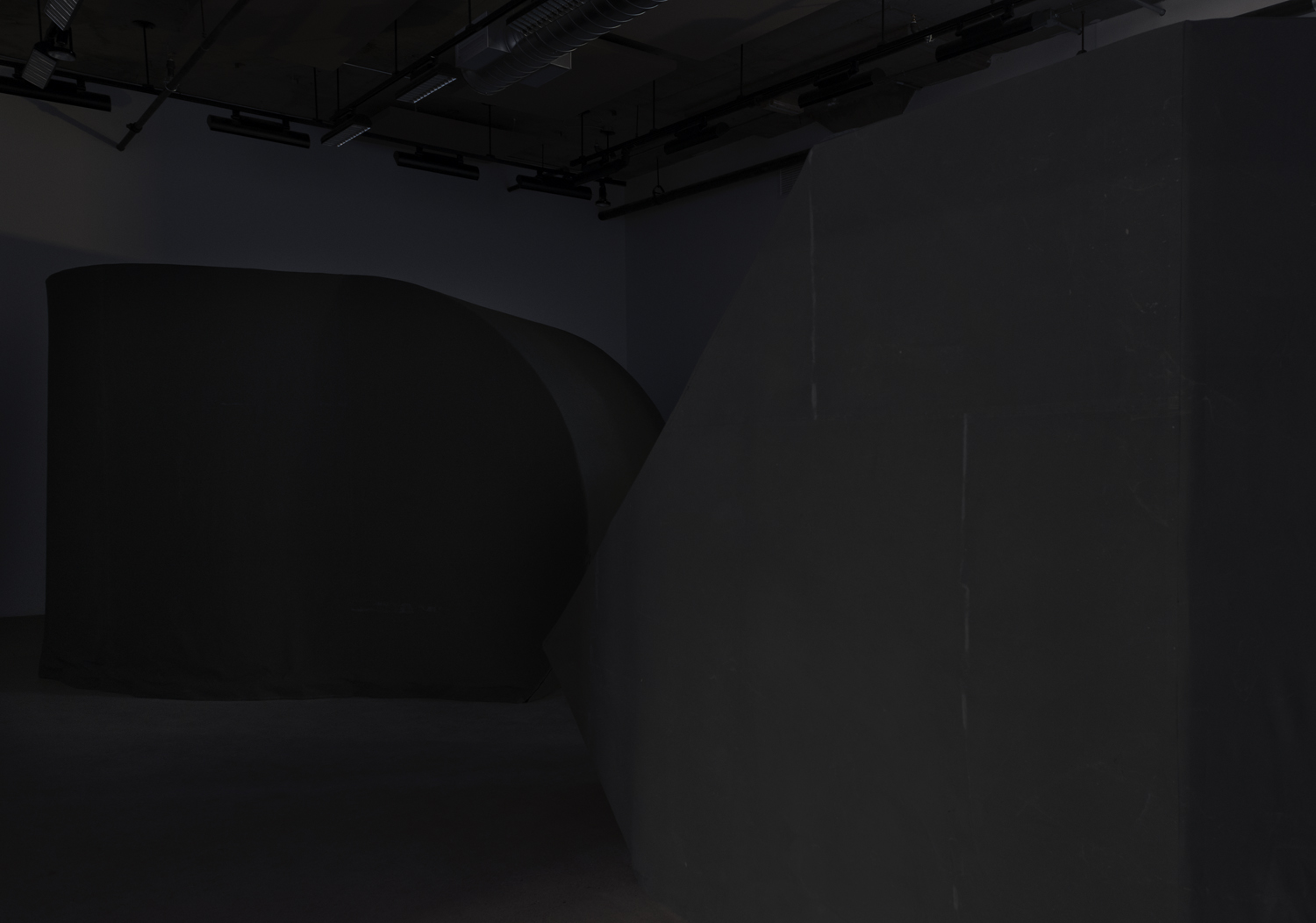 2 Volumes , 2016, fabric, Installation at Center Clark, Montreal