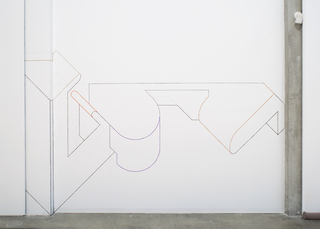   Untitled Drawing 55 , 2015, gouache, pencil, and correction fluid on wall, Kamloops Art Gallery, British Columbia 