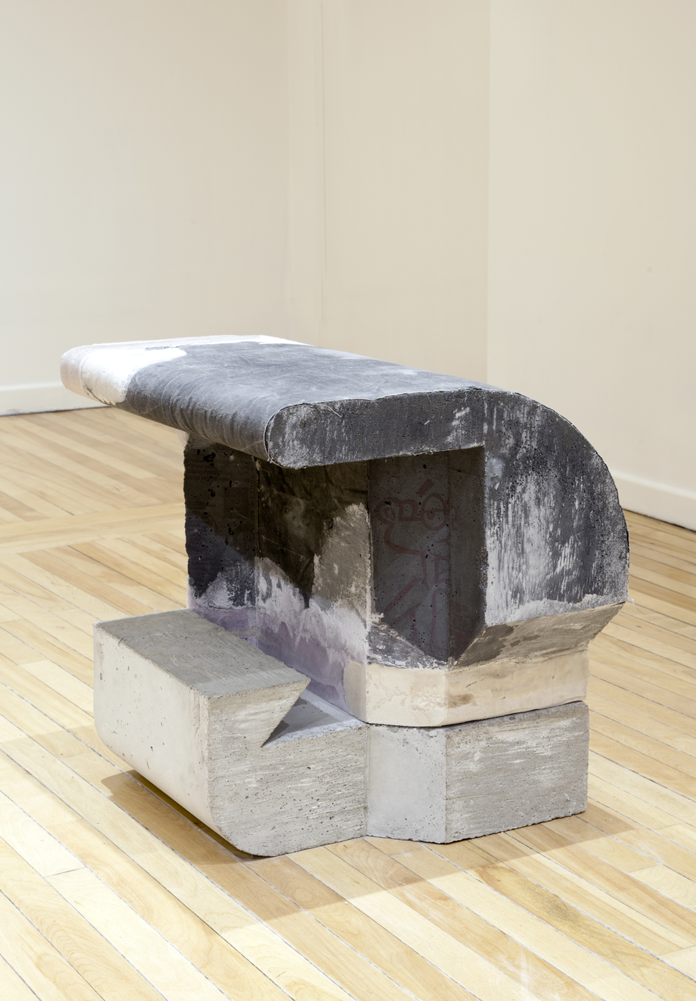   Ikadobin , 2014, concrete, foam and canvas, 24 x 24 x 21 in 