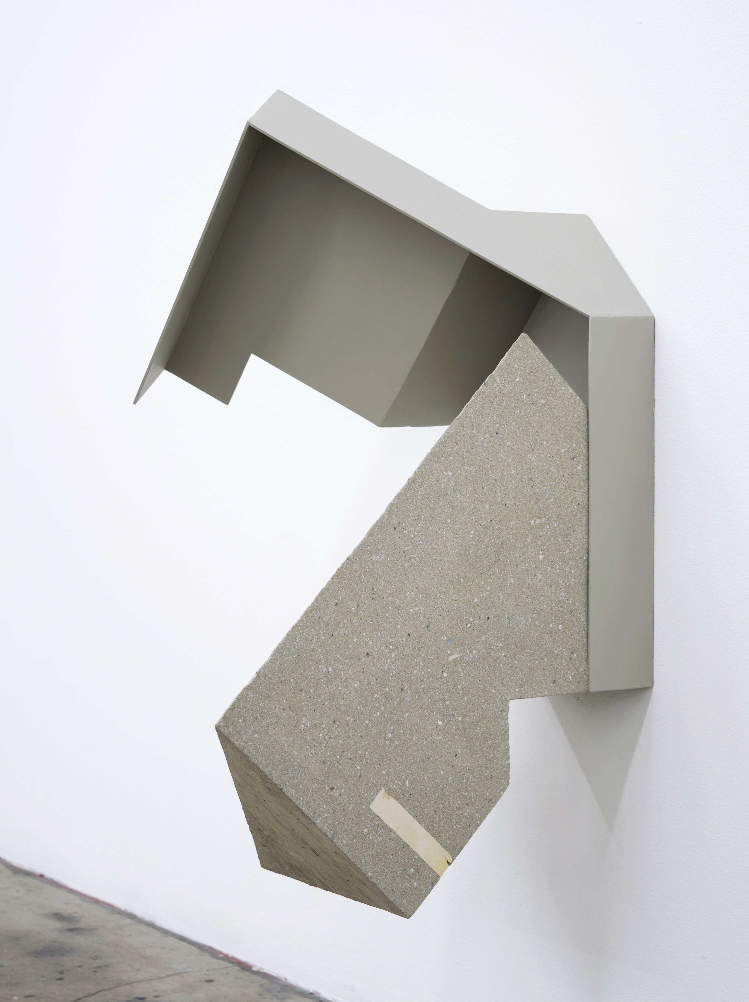   Cliopale , 2019, fibre-reinforced concrete, ceramic inlay, polystyrene foam, painted steel, stainless steel hardware, 30 x 19 x 18 in 