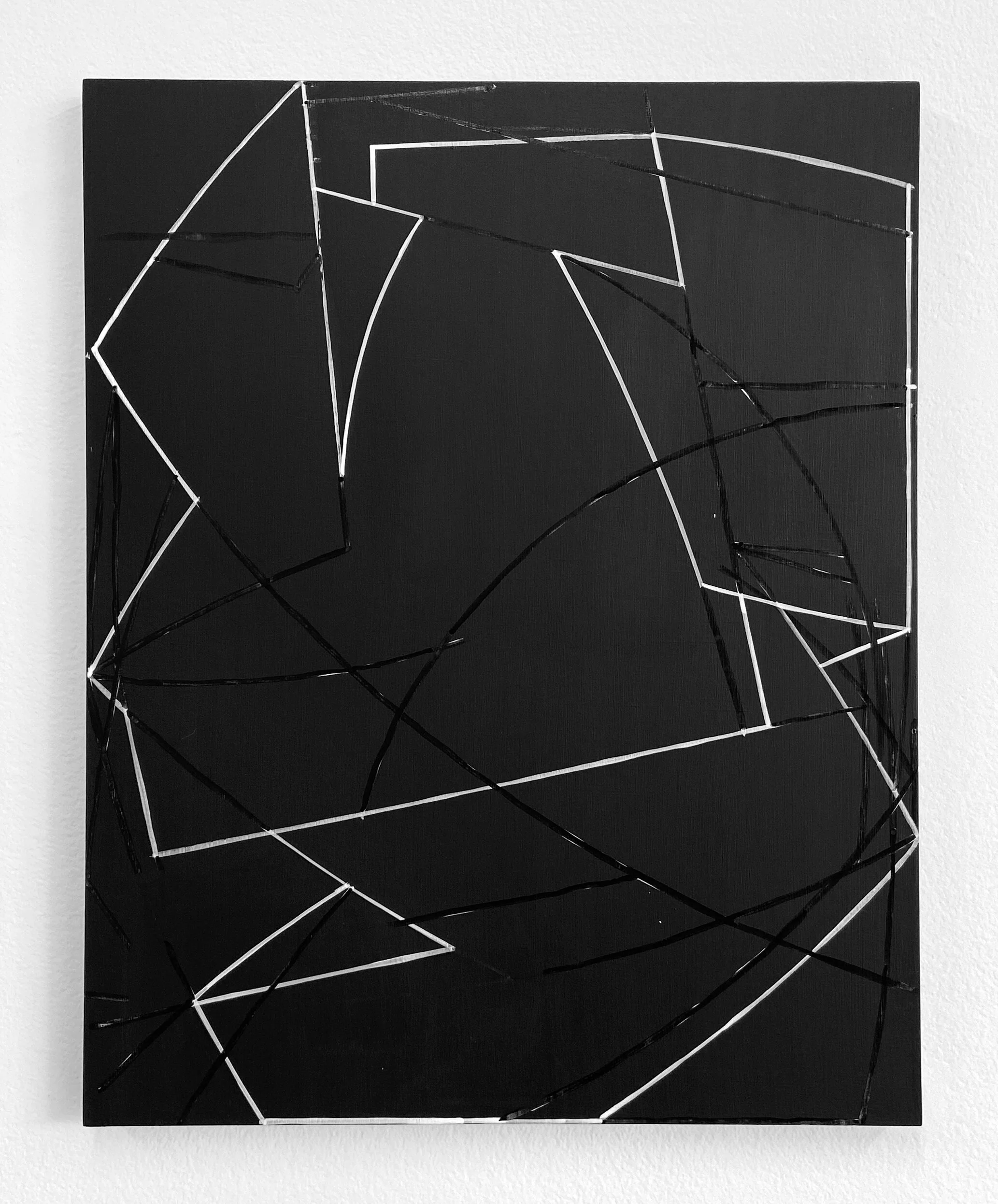 Untitled Drawing 78 , 2020, acrylic ink on gessoed panel, 20 x 16 in
