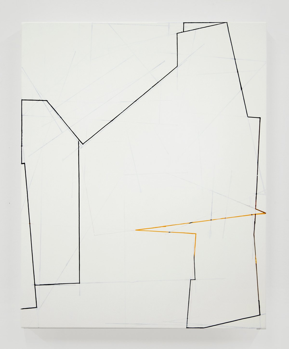   Untitled Drawing 115 , 2022, acrylic and gesso on panel, 20 x 16 in 