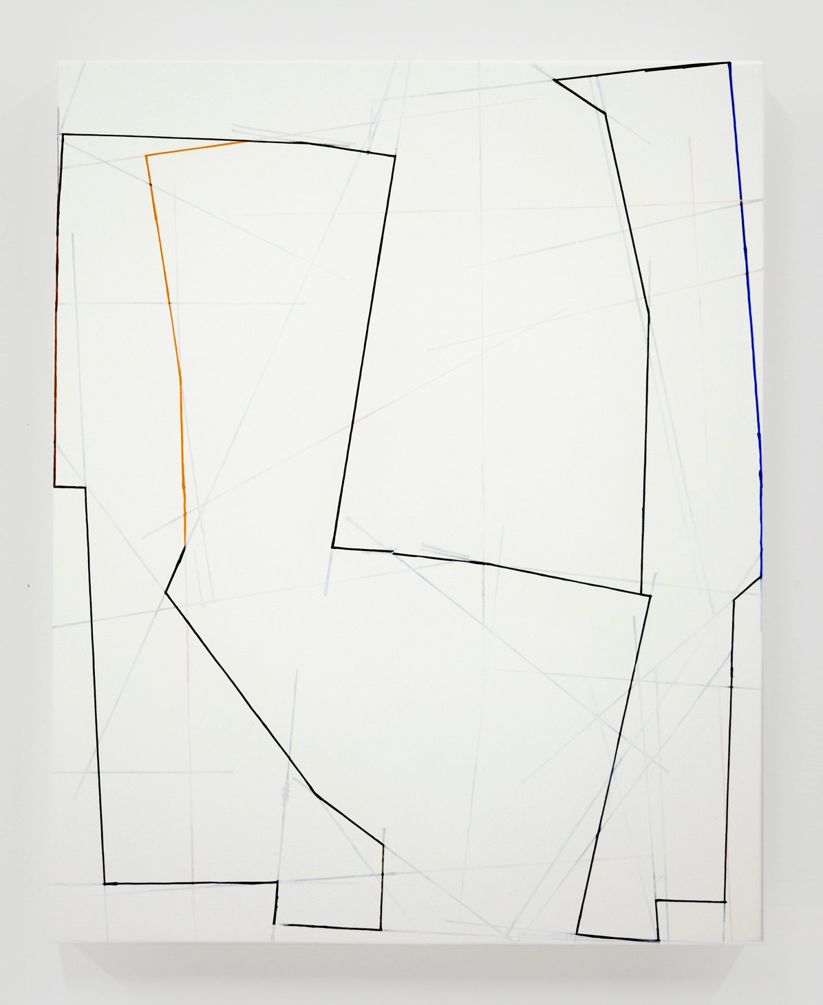   Untitled Drawing 110 , 2022, acrylic and gesso on panel, 20 x 16 in 