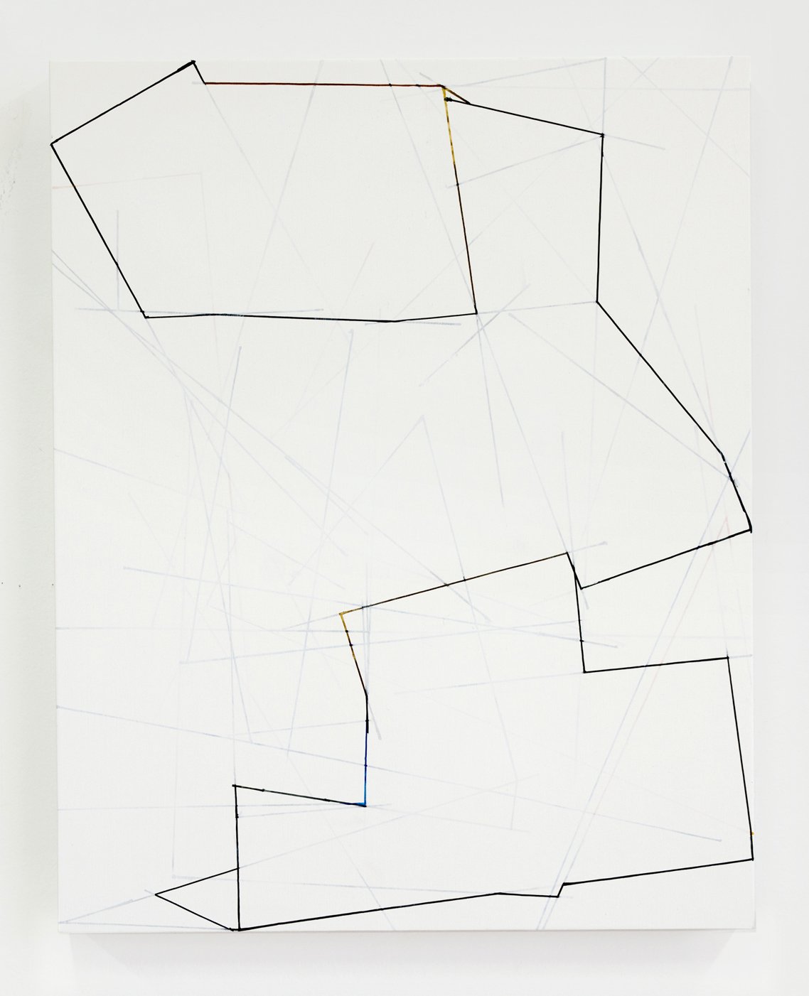   Untitled Drawing 117 , 2022, acrylic and gesso on panel, 20 x 16 in 