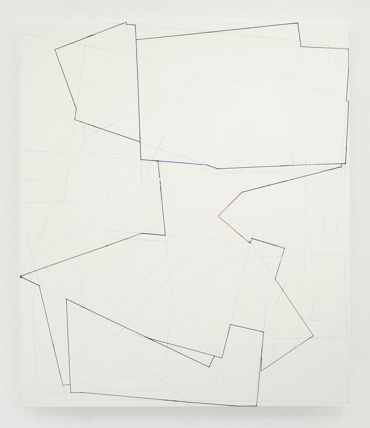   Untitled Drawing 118 , 2022, acrylic and gesso on panel, 42 x 36 in 