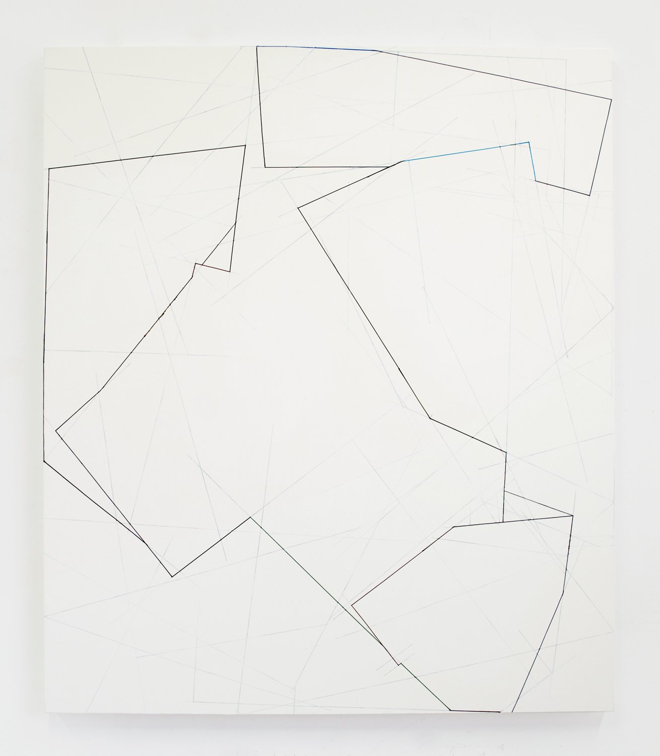   Untitled Drawing 120 , 2022, acrylic and gesso on panel, 42 x 36 in 