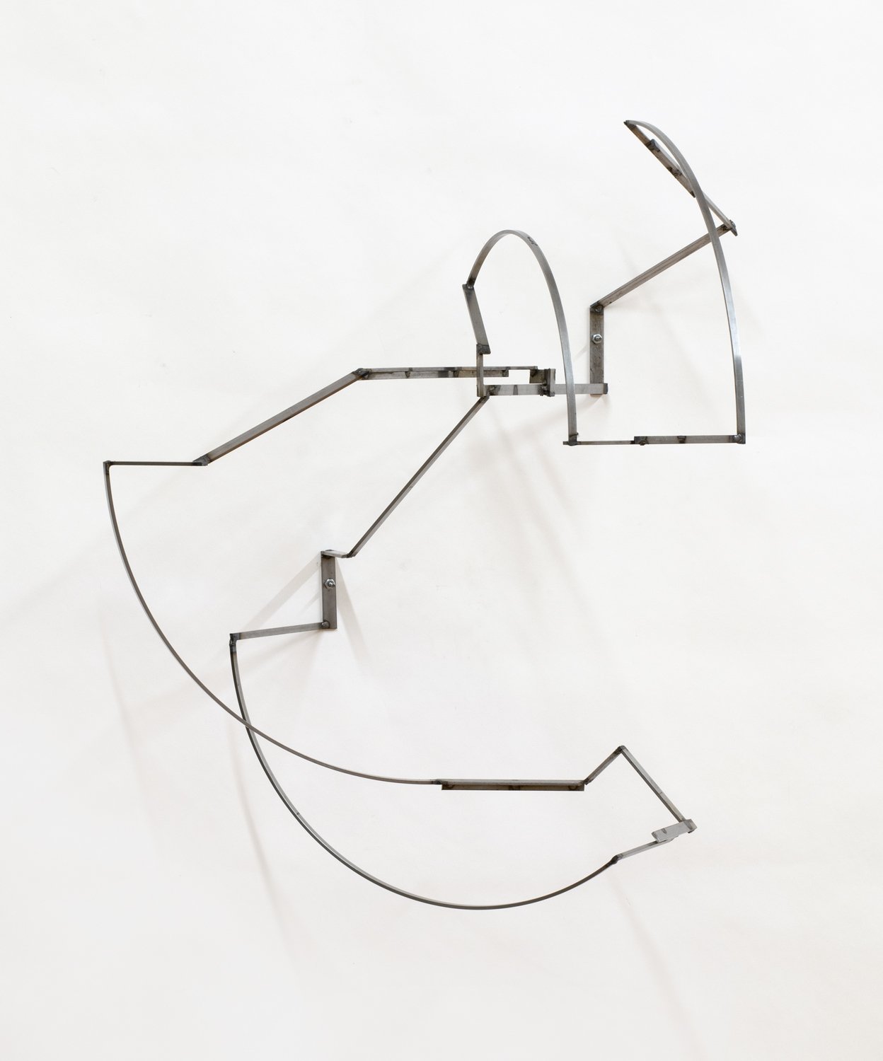   Breather 4 , 2023, welded steel, 28 x 23 x 17 in, (front view) 