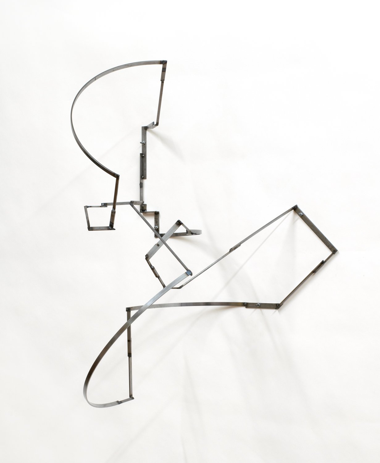   Breather 5 , 2023, welded steel, 35 x 22 x 22 in, (right view) 