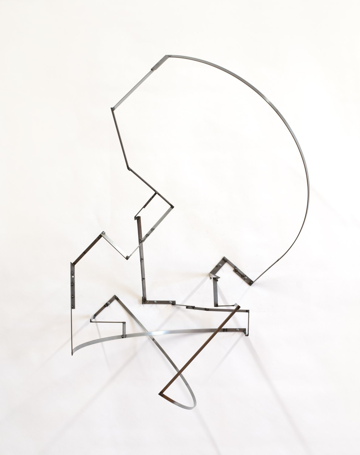   Breather 6 , 2023, welded steel, 46 x 30 x 30 in, (front view) 