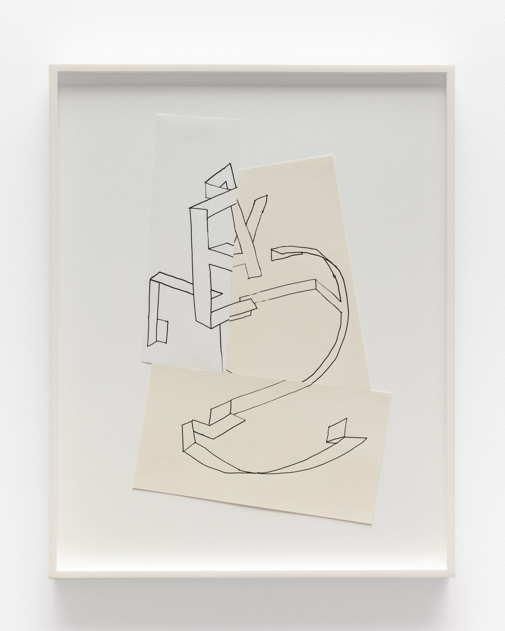   Assembled Drawing 4 , 2023, ink on paper, 18 x 15 in  Photo by LF Documentation 