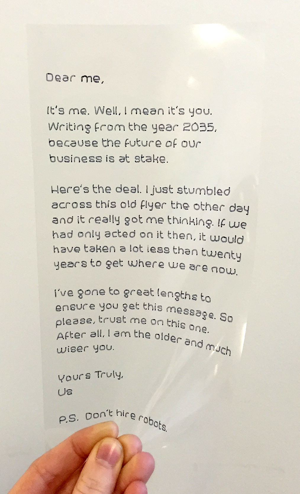 Letter from the Future