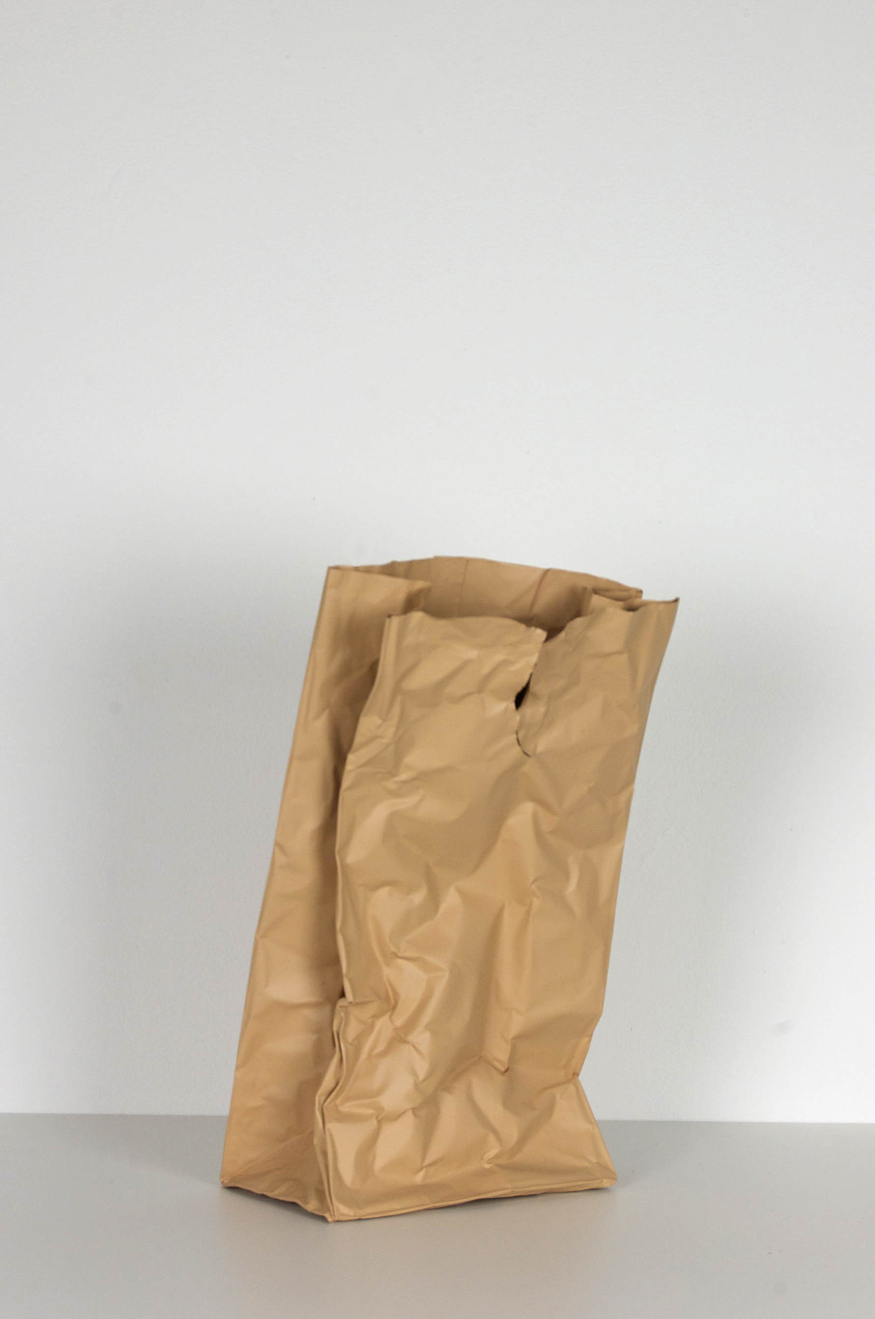 Beer Bag Series 2, 2014, Acrylic on copper, 13" x 7" x 6"