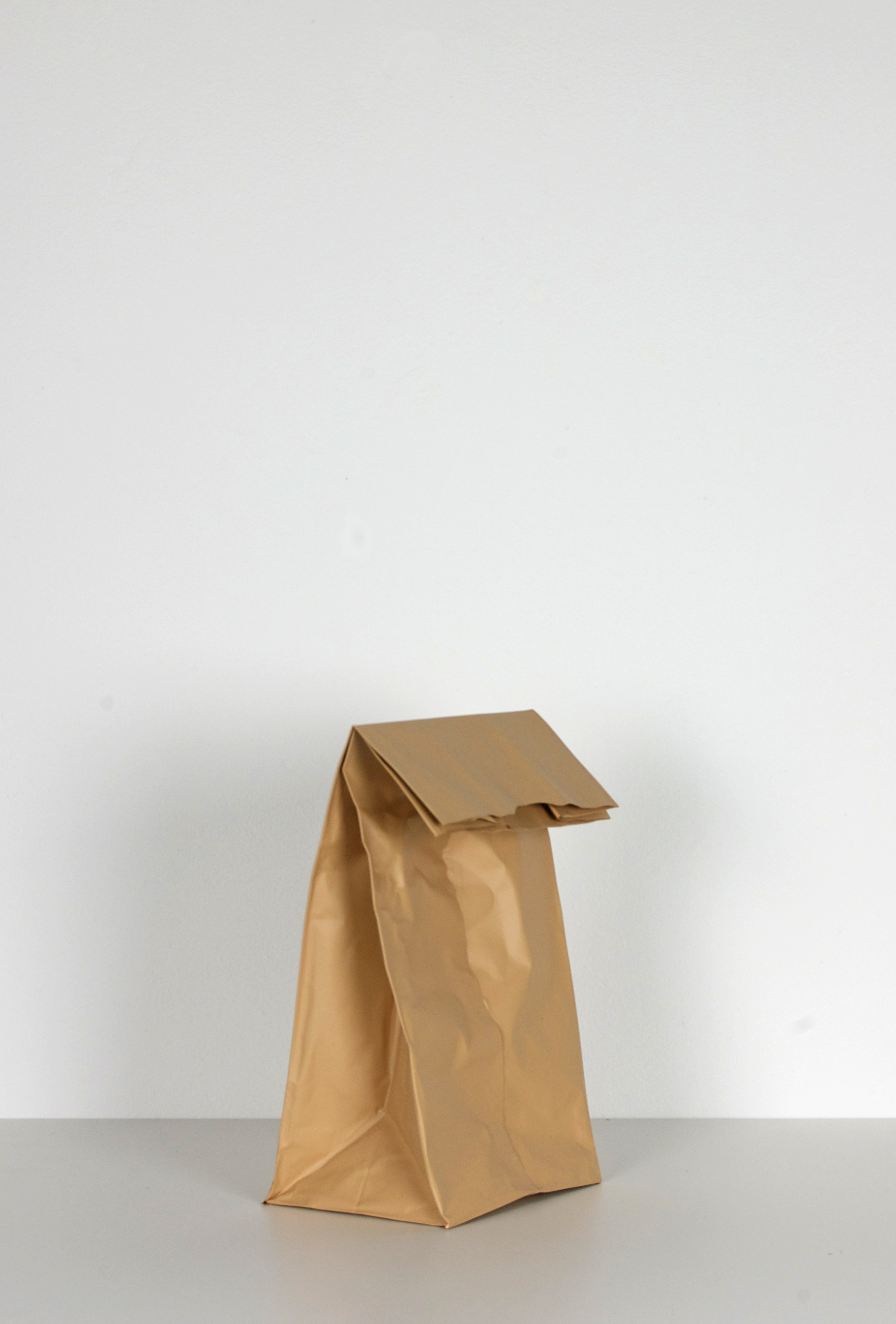 Beer Bag Series 2, 2014, Acrylic on copper, 9" x 6" x 4"