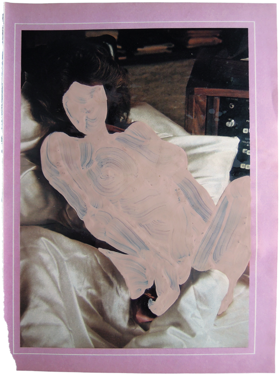 Foundation V, 2013, make up and Penthouse Magazine, 8" x 11".
