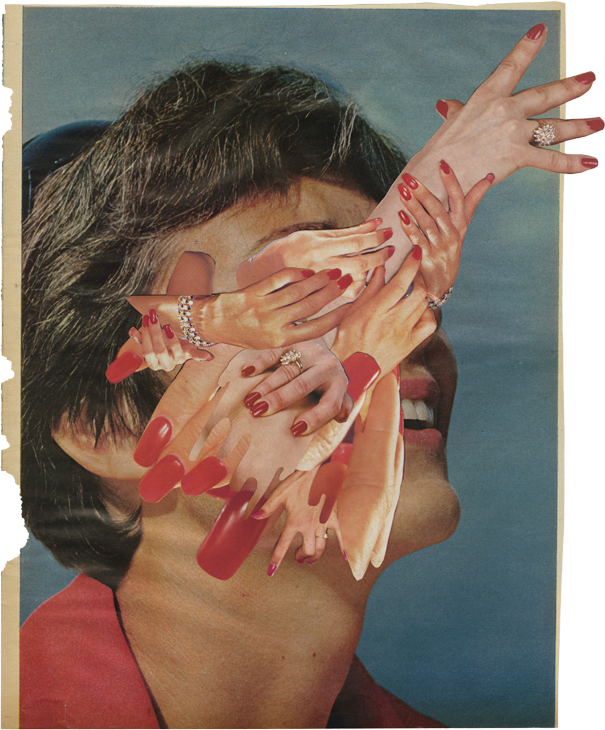 Tabloid Carnivore IV, 2011, LIFE and Pregnant Magazine, 9" x 12".