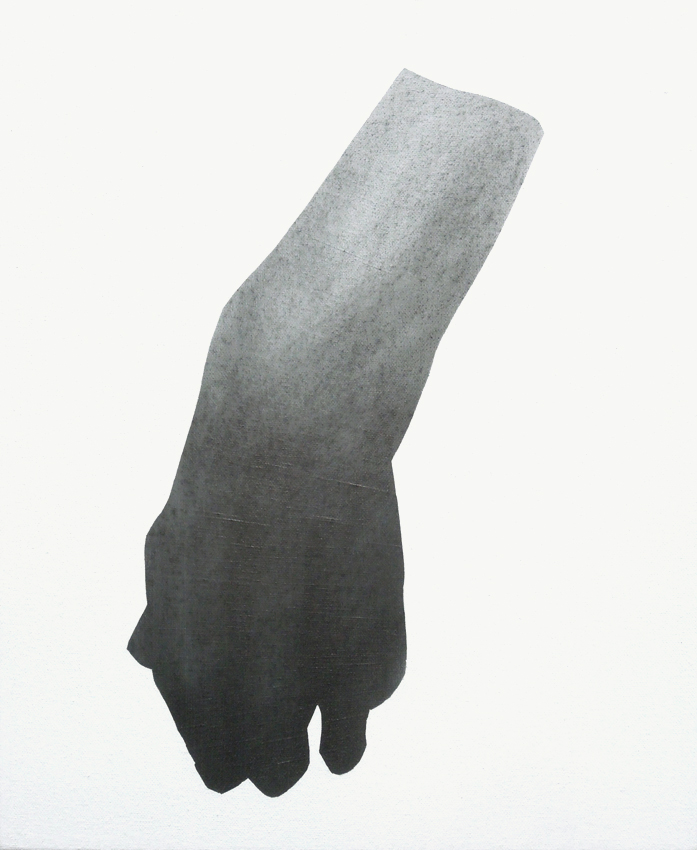 Paw, 2016, acrylic and graphite on canvas, 11" x 14". 