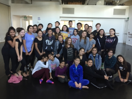 Rehearsal with the young dancers of The Wooden Floor