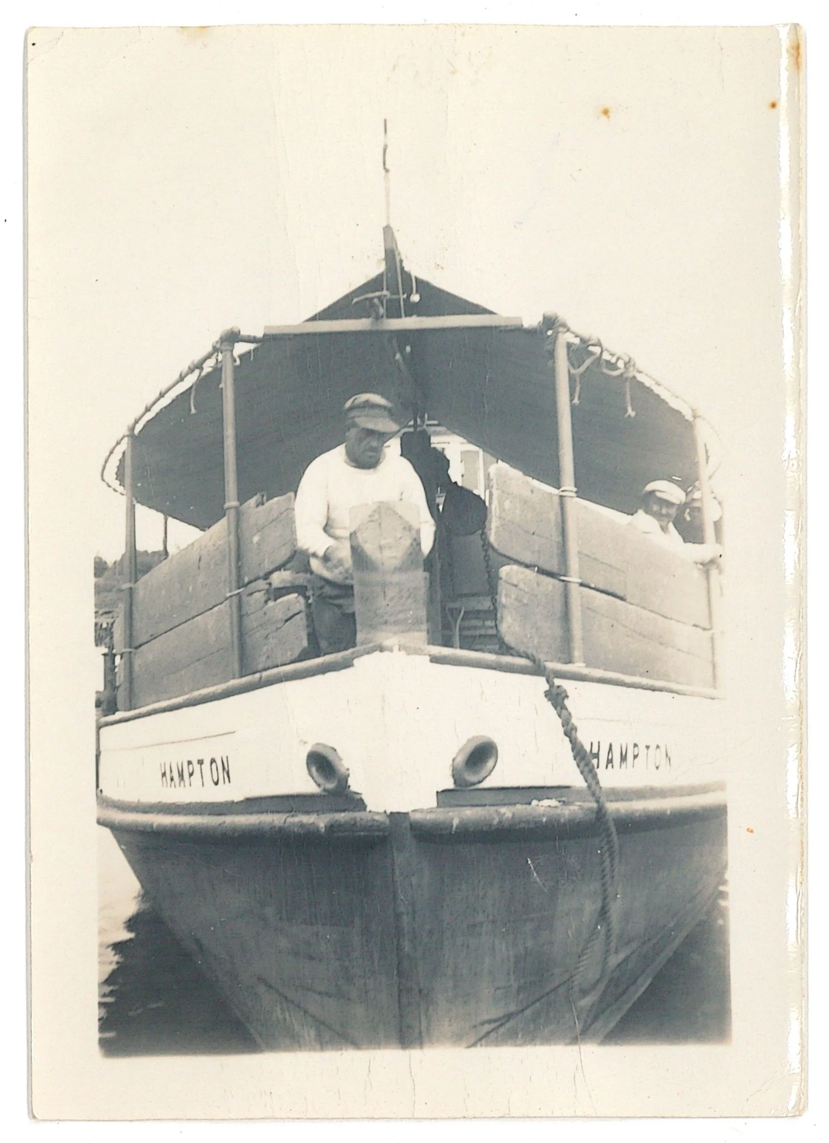 Fisherman on the Hampton, ca. 1950