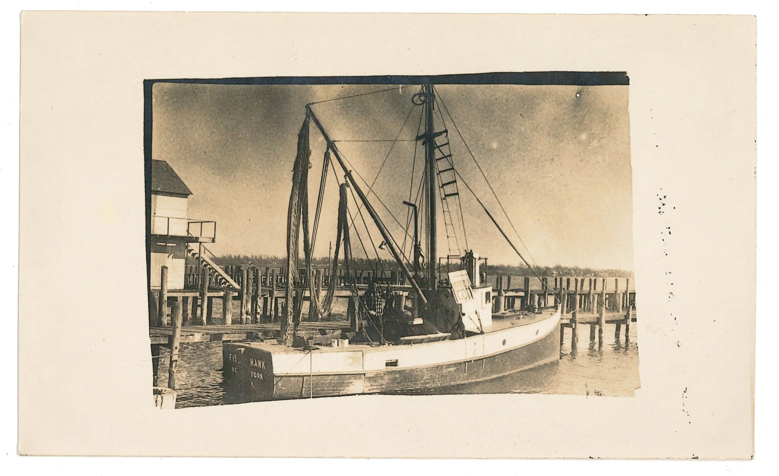The Fishhawk Docked in Greenport, ca. 1950