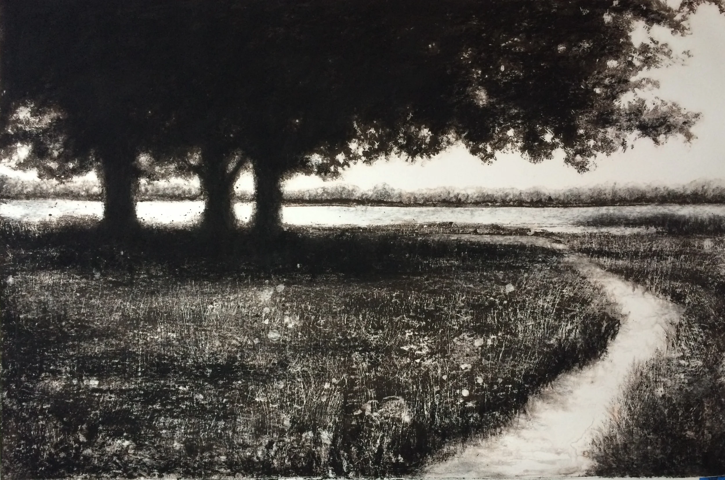 "Last Stand" Monotype by Heather Halpern
