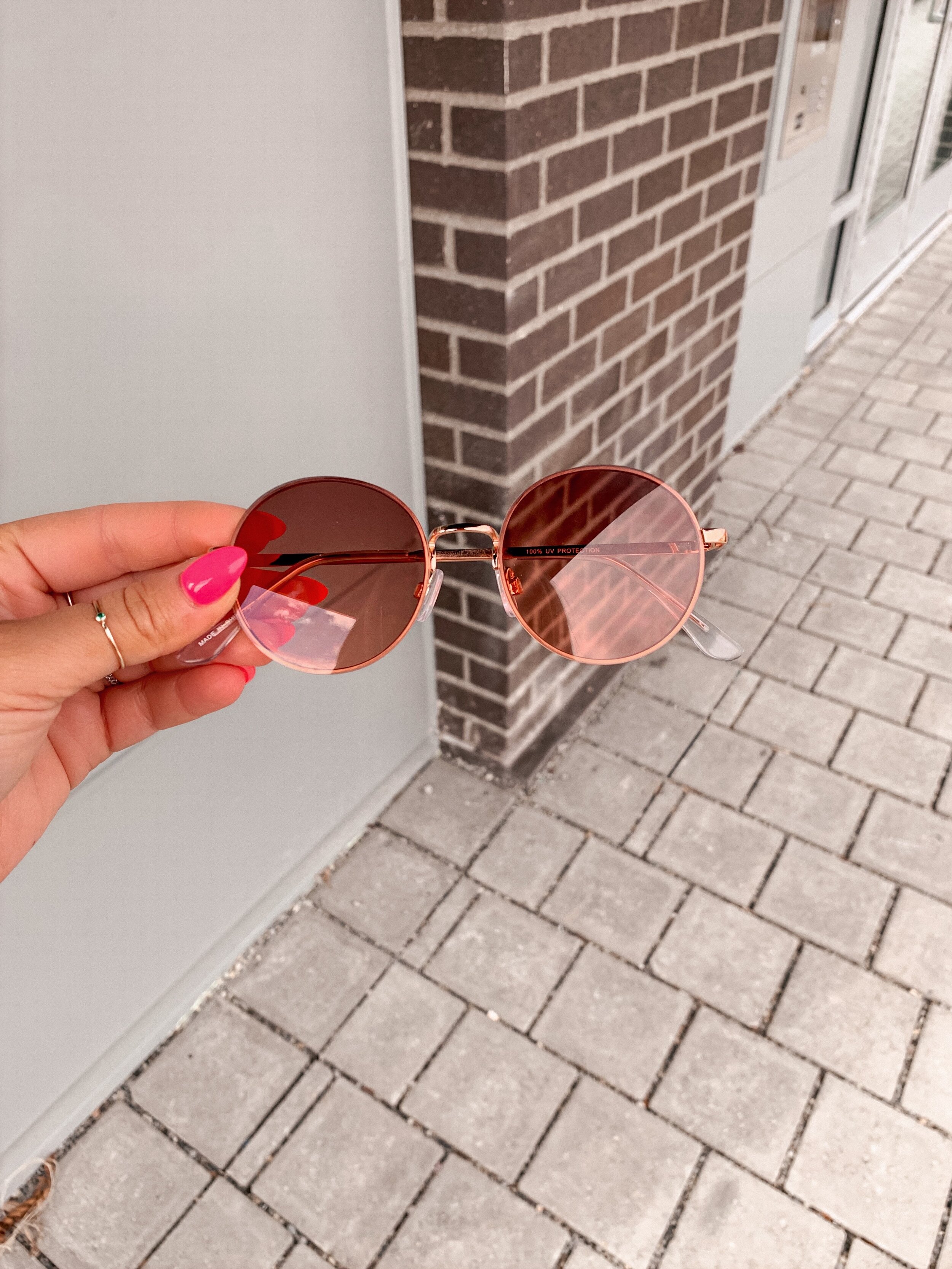 Spring Pink Round Sunglasses - bresheppard.com.JPEG