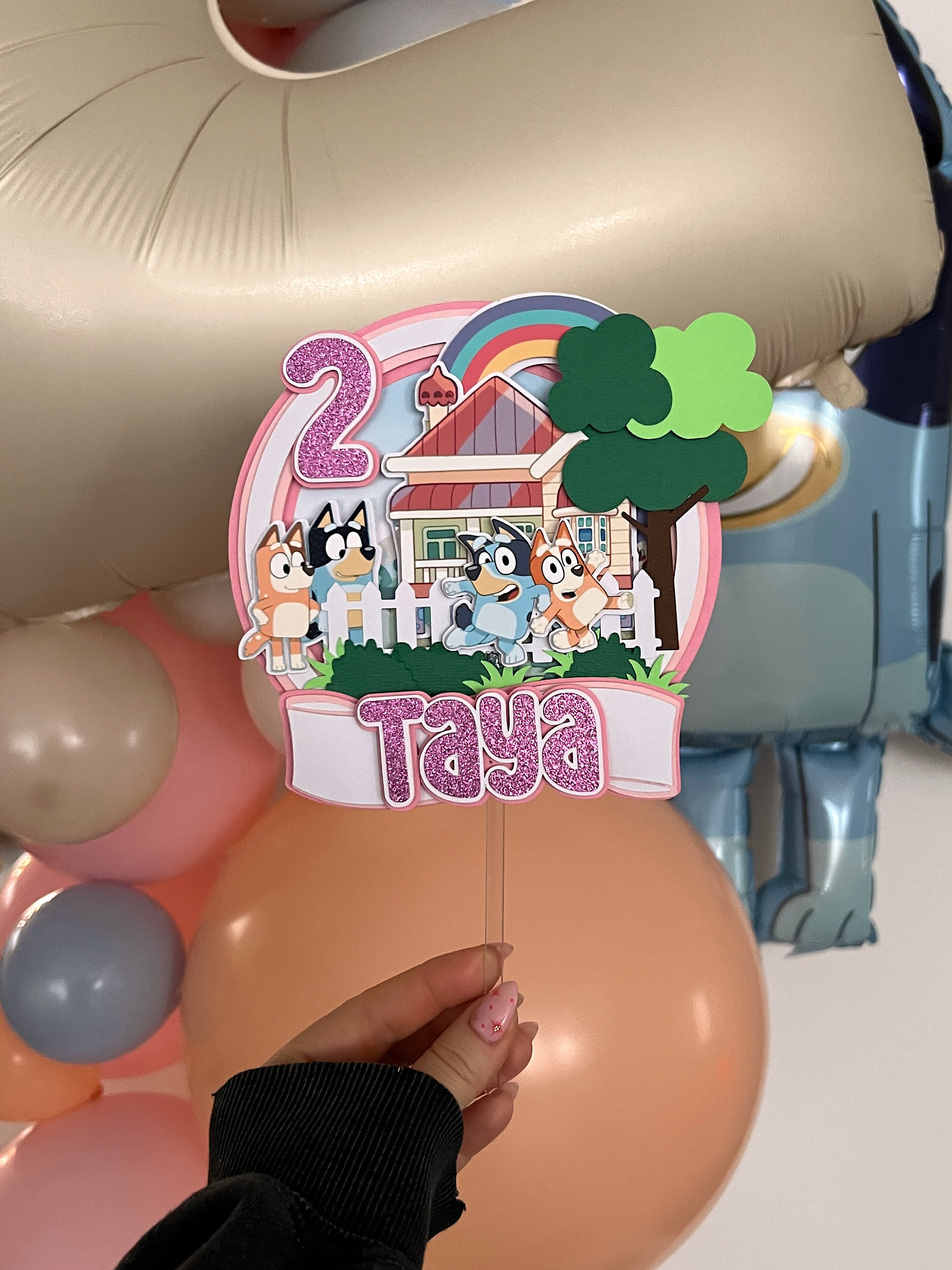Taya Turns Two-ey (Bluey Toddler Birthday Party) - etsy cake topper - bresheppard.com.JPG
