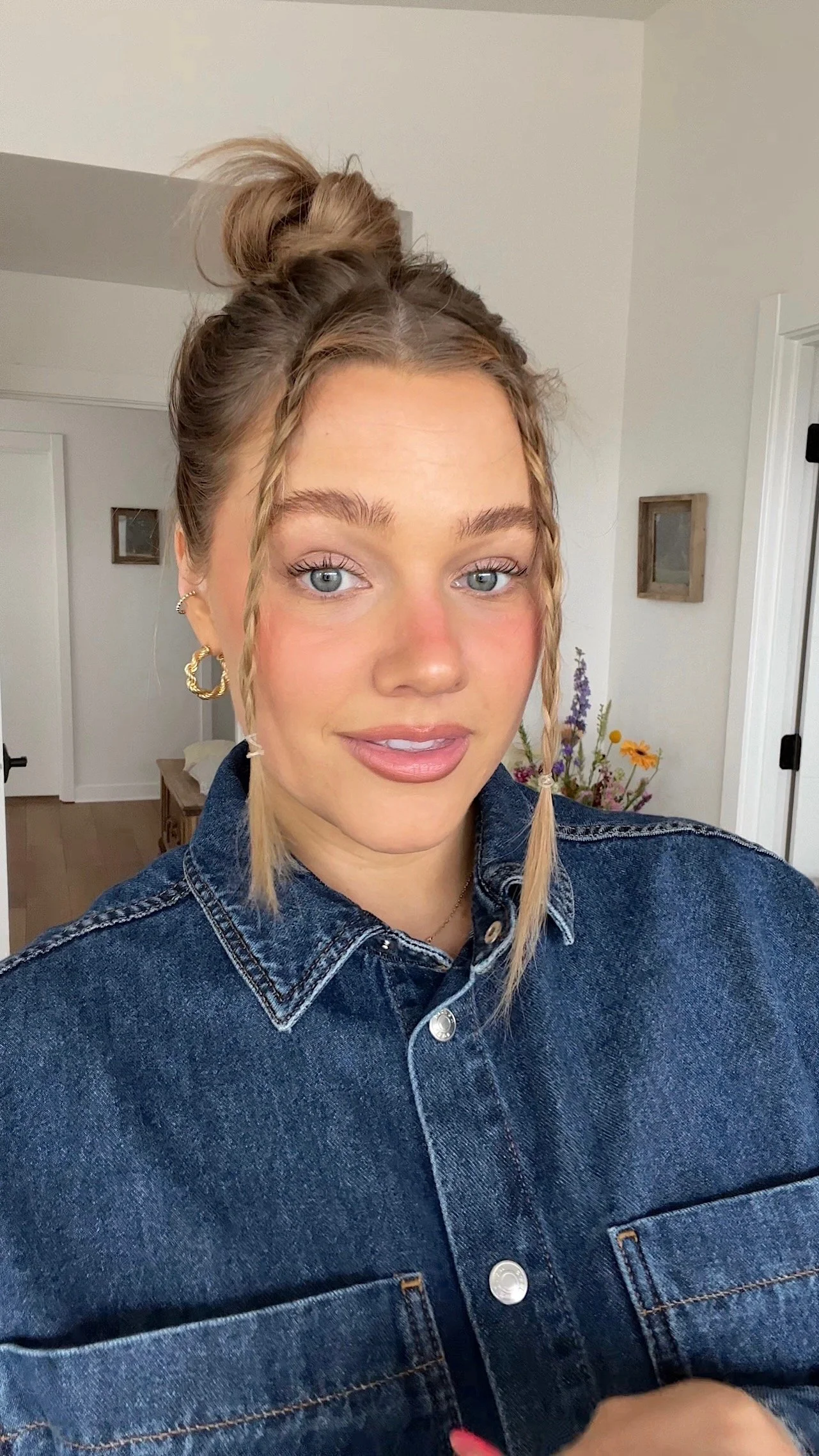 Top Knot + Front Braids Tutorial - bresheppard.us.JPG