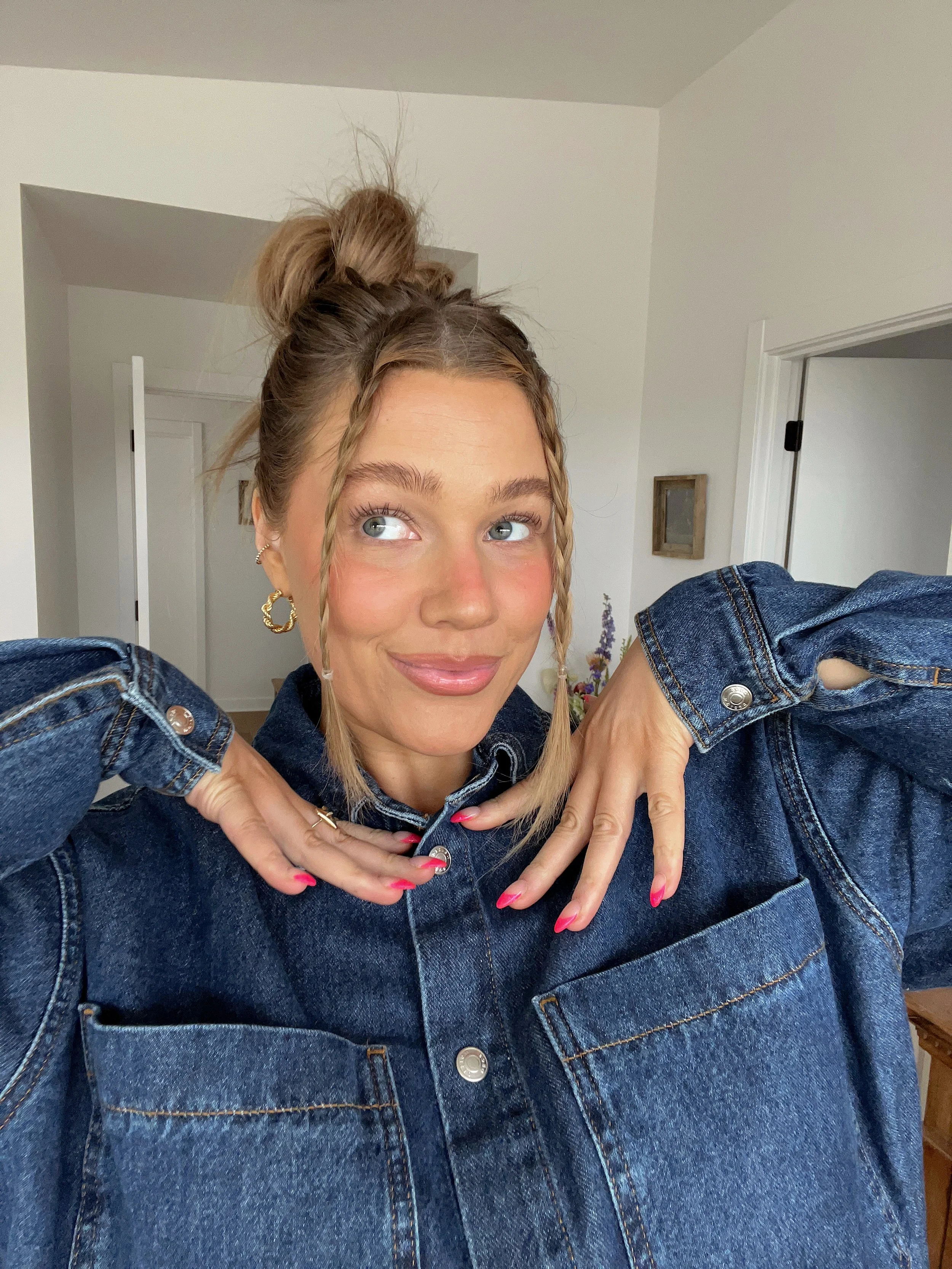 Top Knot + Front Braids Tutorial