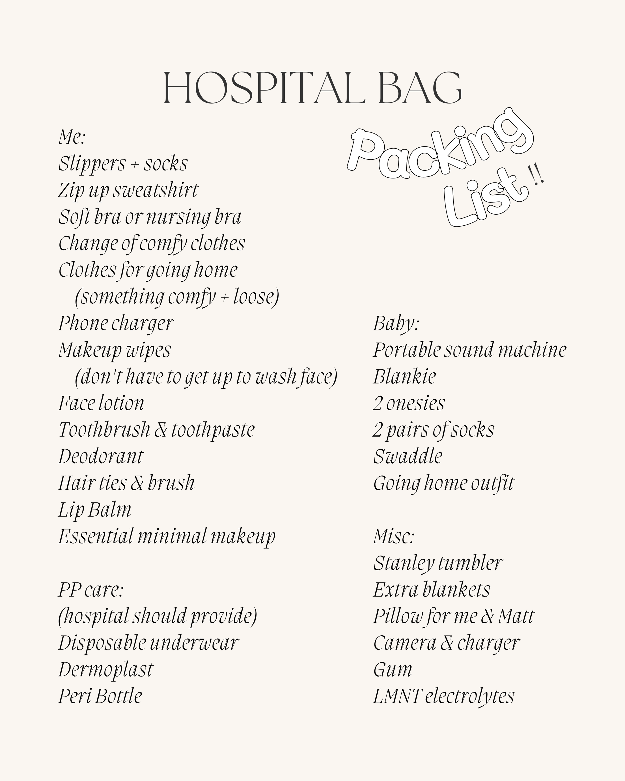 Hospital Bag Packing List - What's In My Hospital Bag For Baby #2 - bresheppard.com.png