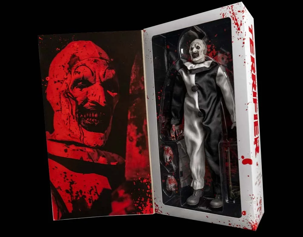 Trick or Treat Studios - Officially Licensed Terrifier Art the Clown - 12" Poseable Action Figure 1:6 Scale - Lord Grimley's Manor