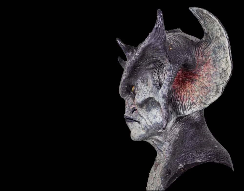 Ghoulish Productions - Warlord Alien - Master of the Three Latex Mask - Halloween Alien Mask - Lord Grimley's Manor