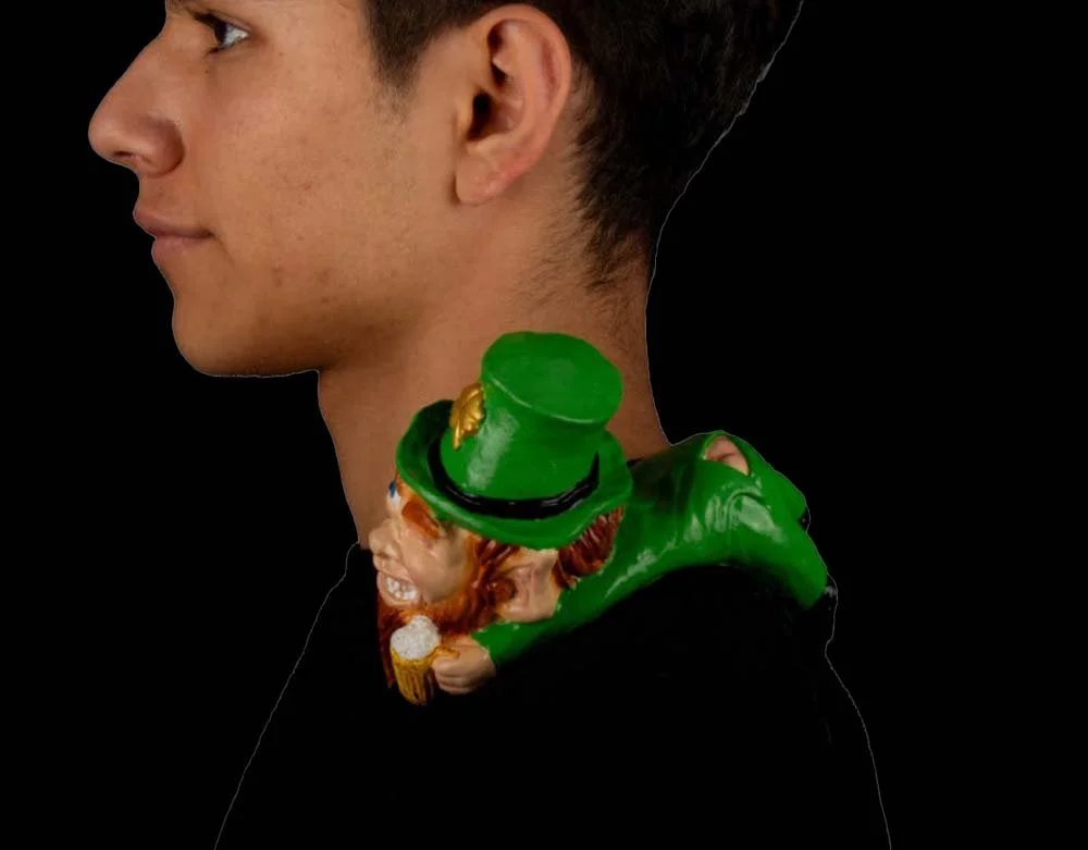 Ghoulish Productions - Leprechaun Shoulder Buddy - Halloween Shoulder Latex Prop - Lord Grimley's Manor