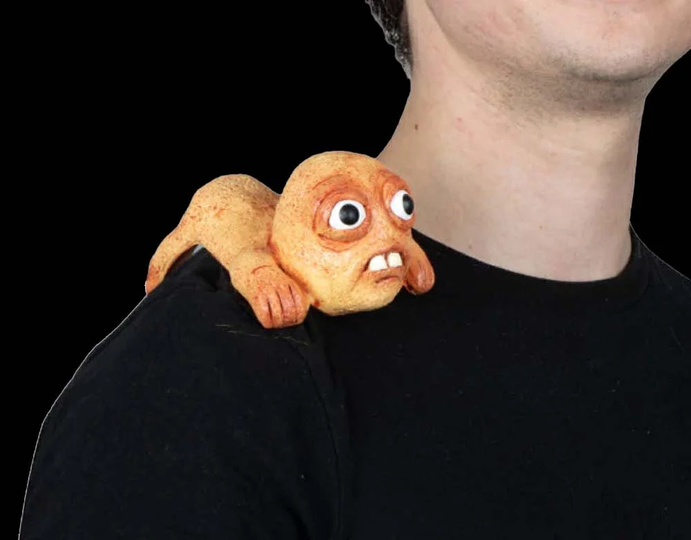 Ghoulish Productions - Blady Pale Monster Shoulder Buddy - Halloween Shoulder Latex Prop - Lord Grimley's Manor