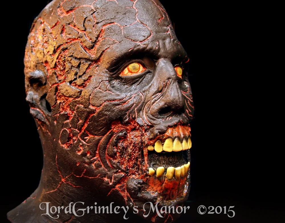 Trick or Treat Studios - Officially Licensed - Walking Dead Charred Walker - Halloween Latex Mask - Lord Grimey's Manor