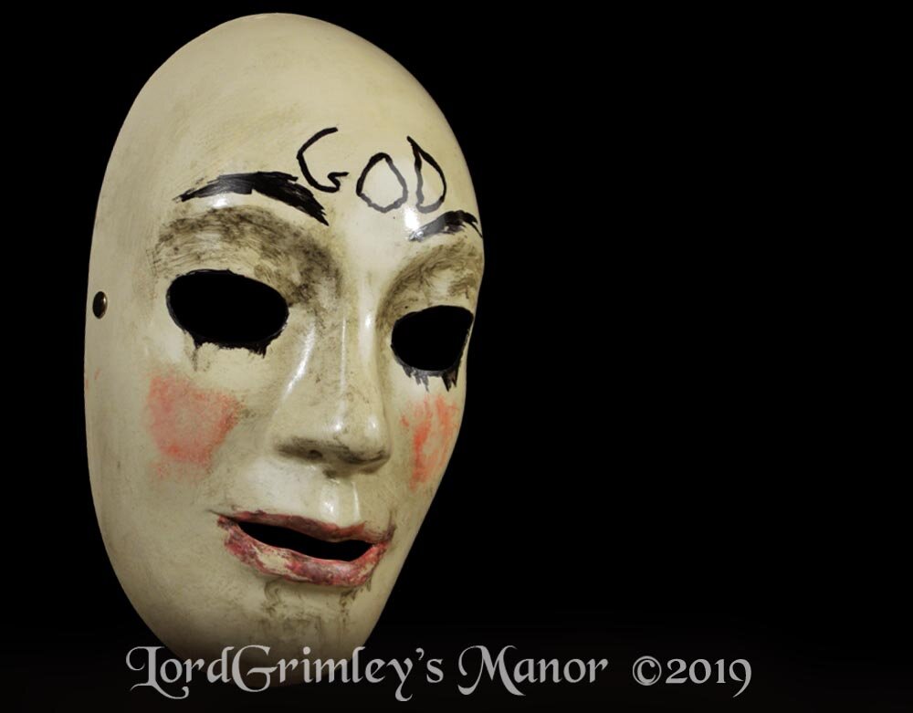 Hand Painted Handmade God Mask The Purge Anarchy Skull Voodoo Cross Brand New 