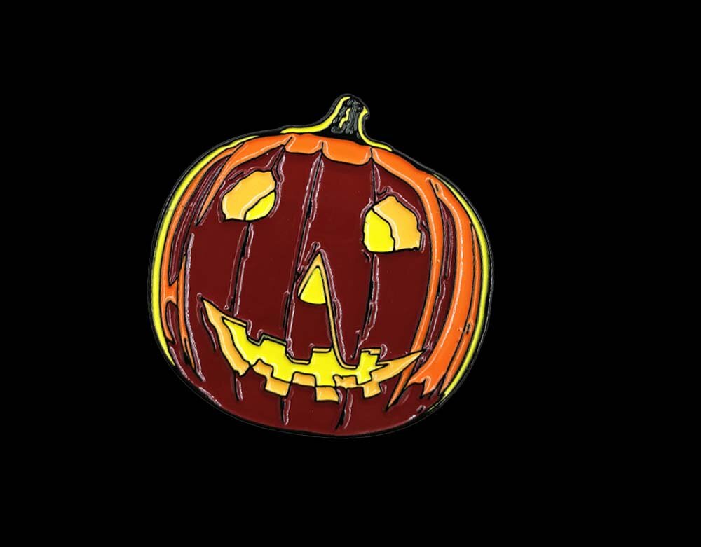 Lord Grimley's Manor Halloween 1978 - Halloween Pumpkin - Enamel Pin