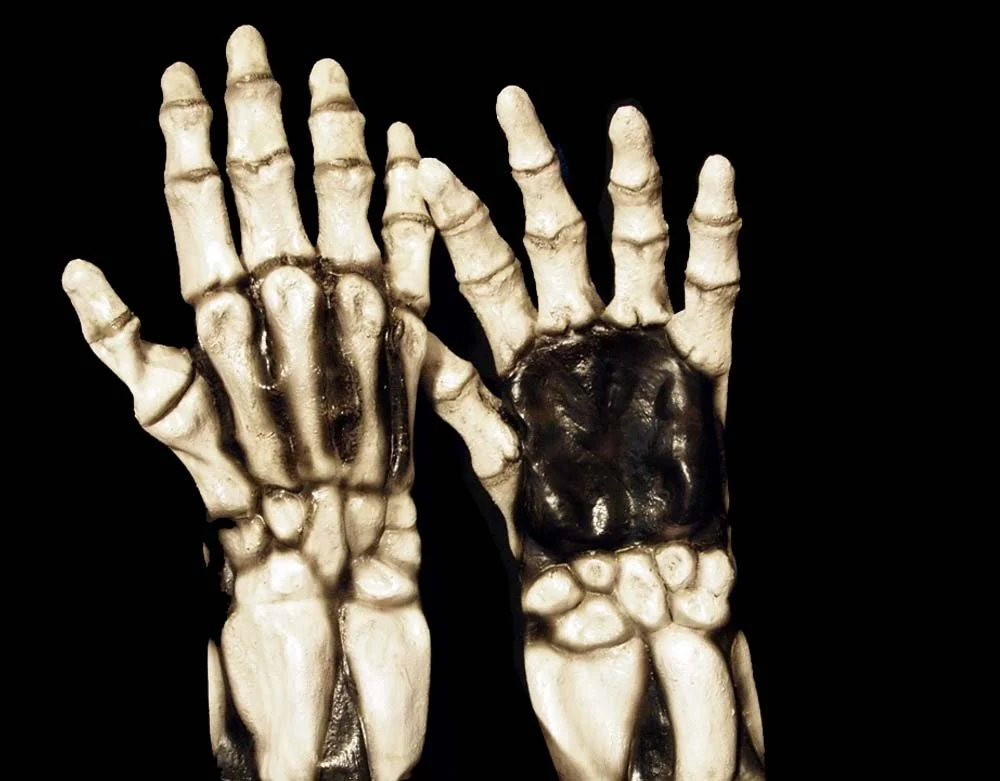 Skeleton White Gloves - Oktober