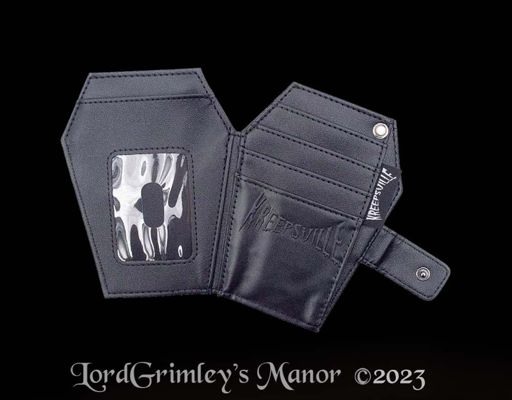 Vegan Leather Wallet - Gothic Wallet - Bat Wallet