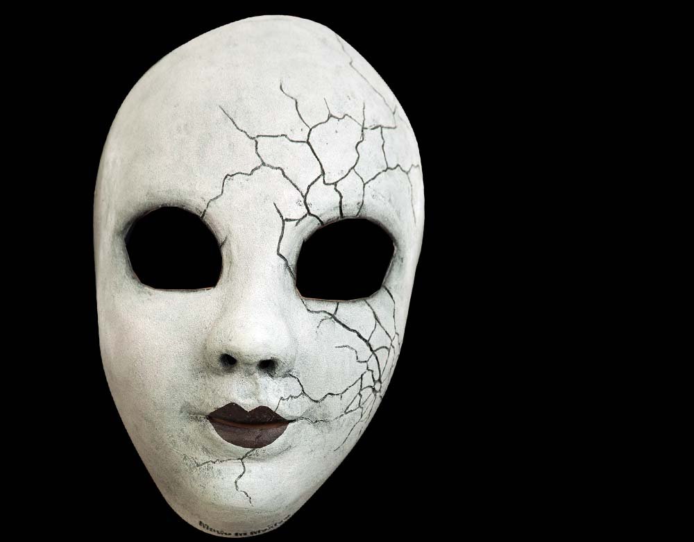 Creepy Doll Face - Half Mask — Lord Grimley's Manor