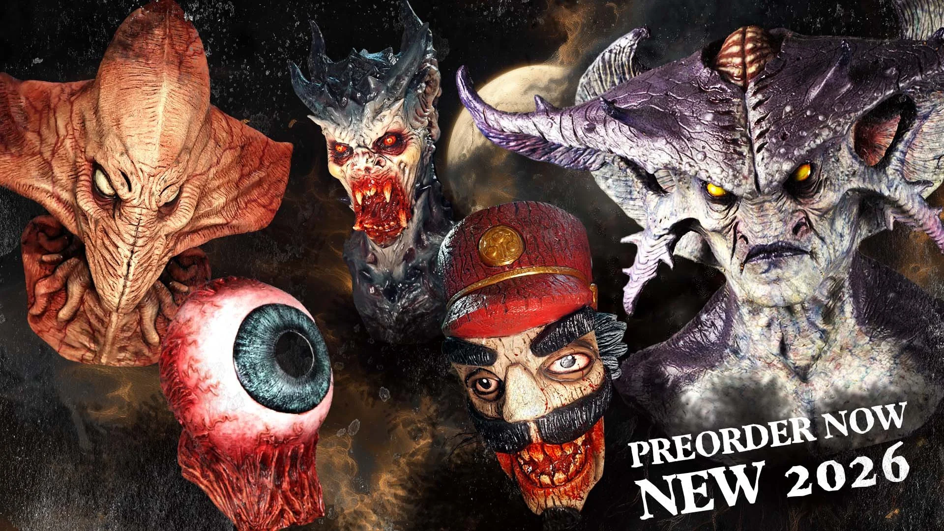 Preorder New Halloween Latex Masks from Lord Grimley's Manor for 2026