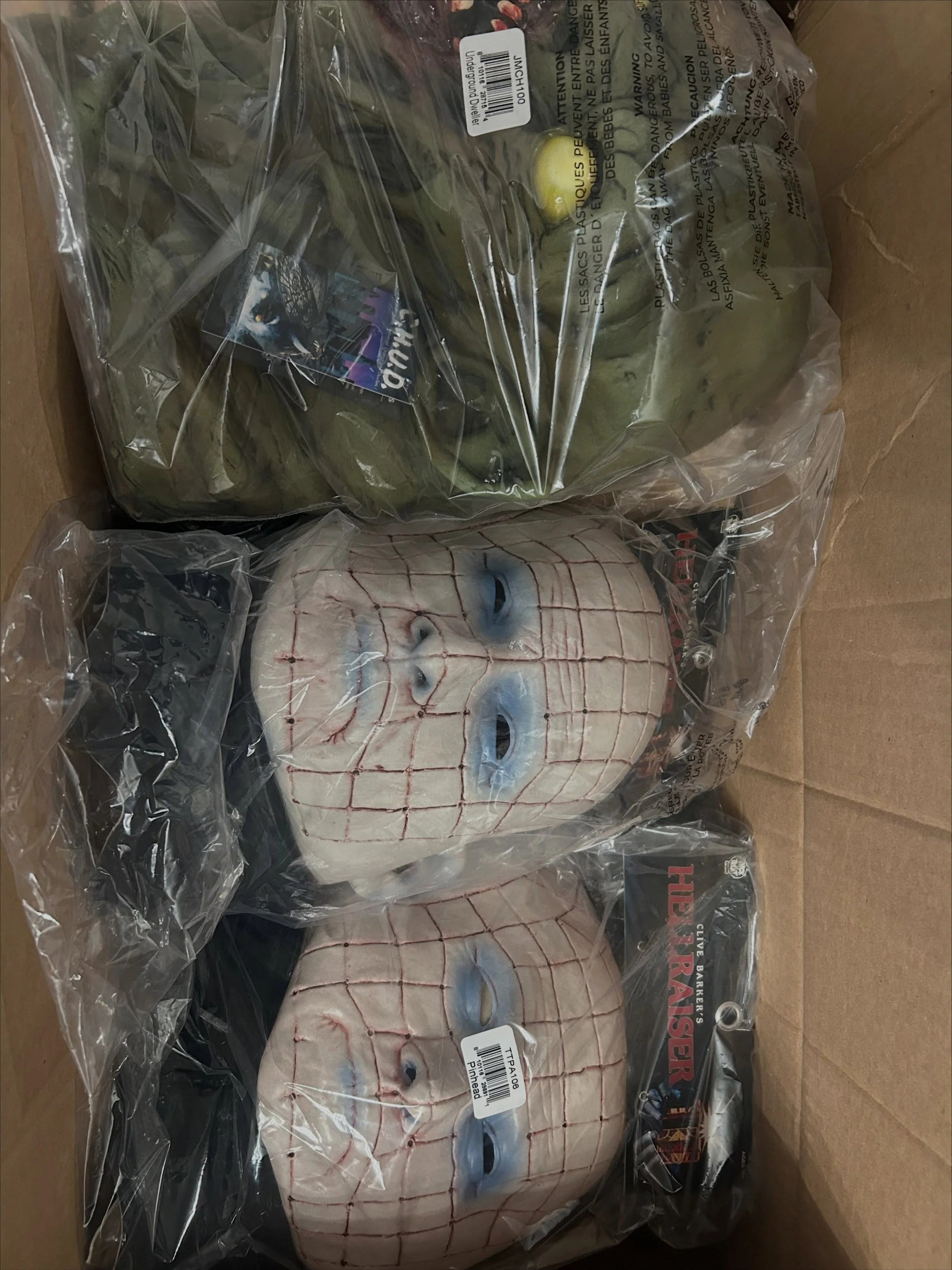 Are you in need of a Pinhead?  We got what is probably our last shipment. Our Sale has arrived 😈Use code OCTOBER26(All caps) at checkout for 15% off orders over $30 #pinhead #pinheadmask #cosplay #hellraiser #trickortreat