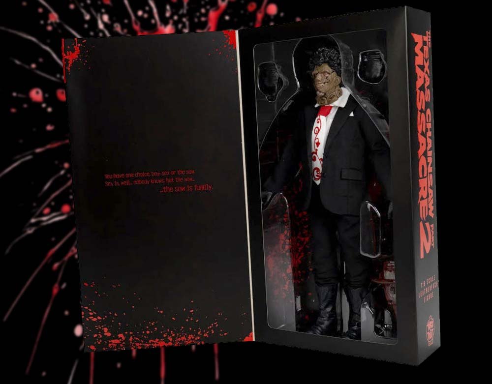 Trick or Treat Studios - Officially Licensed Texas Chainsaw Massacre 2 - Leatherface 13" Poseable Action Figure 1:6 Scale - Lord Grimley's Manor