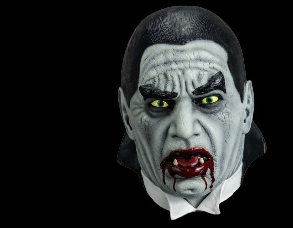 Trick or Treat Studios - Officially Licensed Illusive Concepts 200 Series Dracula - Retro Halloween Latex Mask - Lord Grimley's Manor
