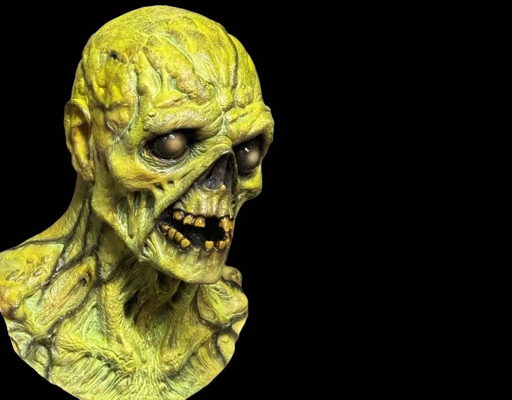 Trick or Treat Studios - Officially Licensed Fallout Glowing Ghoul Halloween Latex Mask -Lord Grimley's Manor