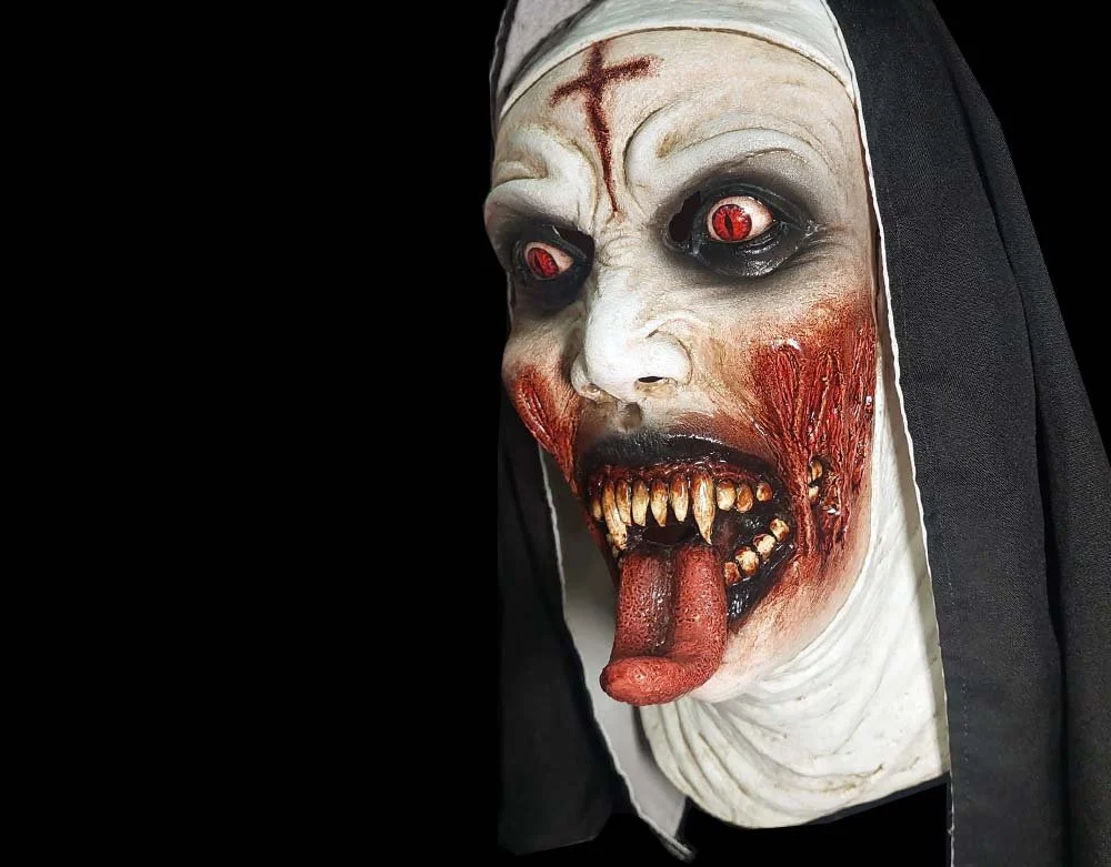 Ghoulish Productions - Possessed Nun Sister Martha - Halloween Mask - Lord Grimley's Manor
