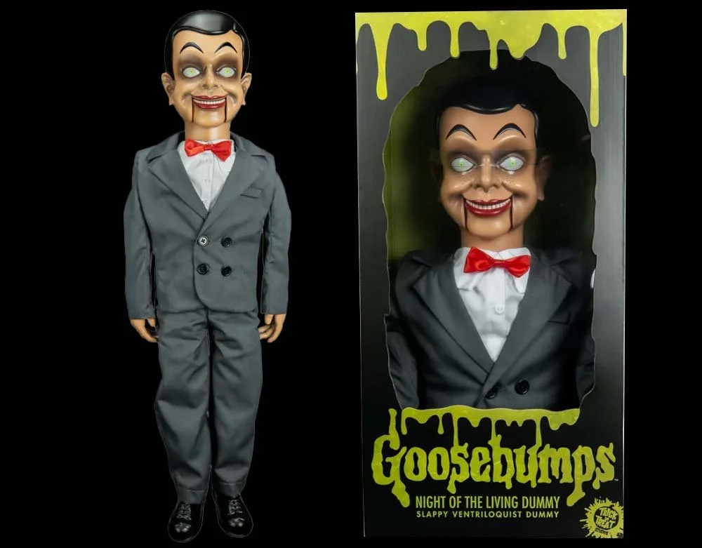 Trick or Treat Studios - Officially Licensed Goosebumps Slappy Dummy Prop Halloween Plastic Puppet Prop - Lord Grimley's Manor