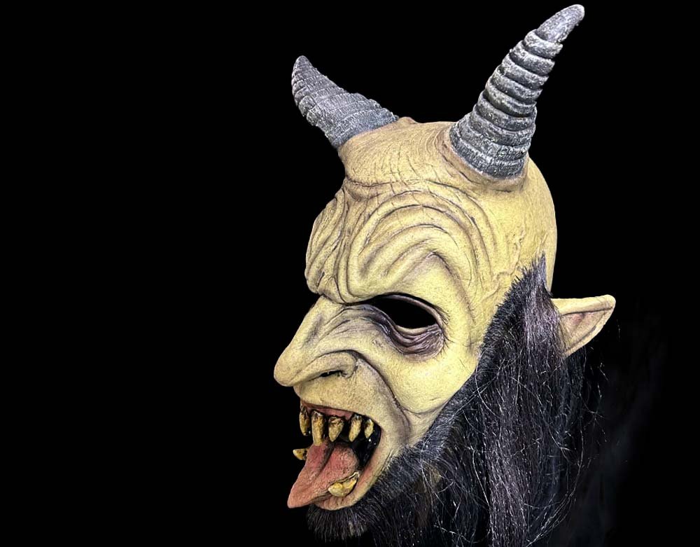 Oktober Studios - Krampus Standard Latex Halloween Mask - Halloween Latex Mask - Lord Grimley's Manor