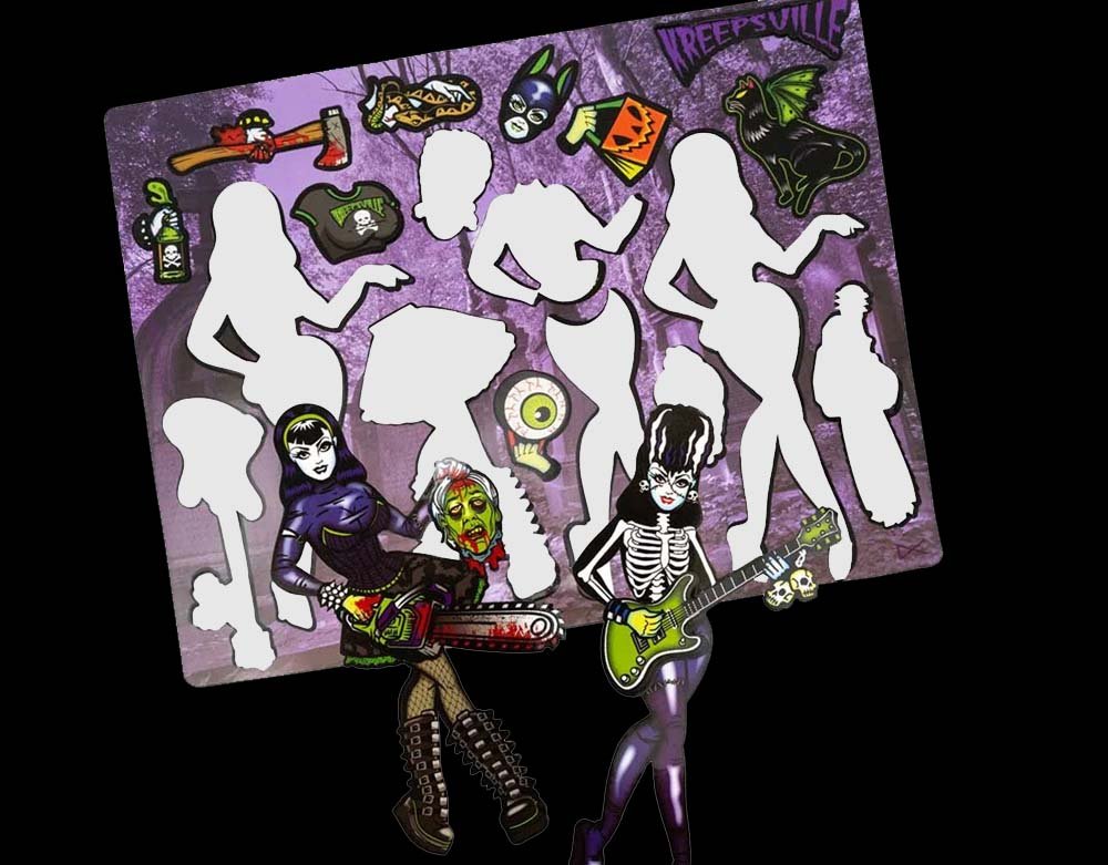 Kreepsville 666 - Ghoul Gal Dress Up Magnet Kit - Lord Grimley's Manor